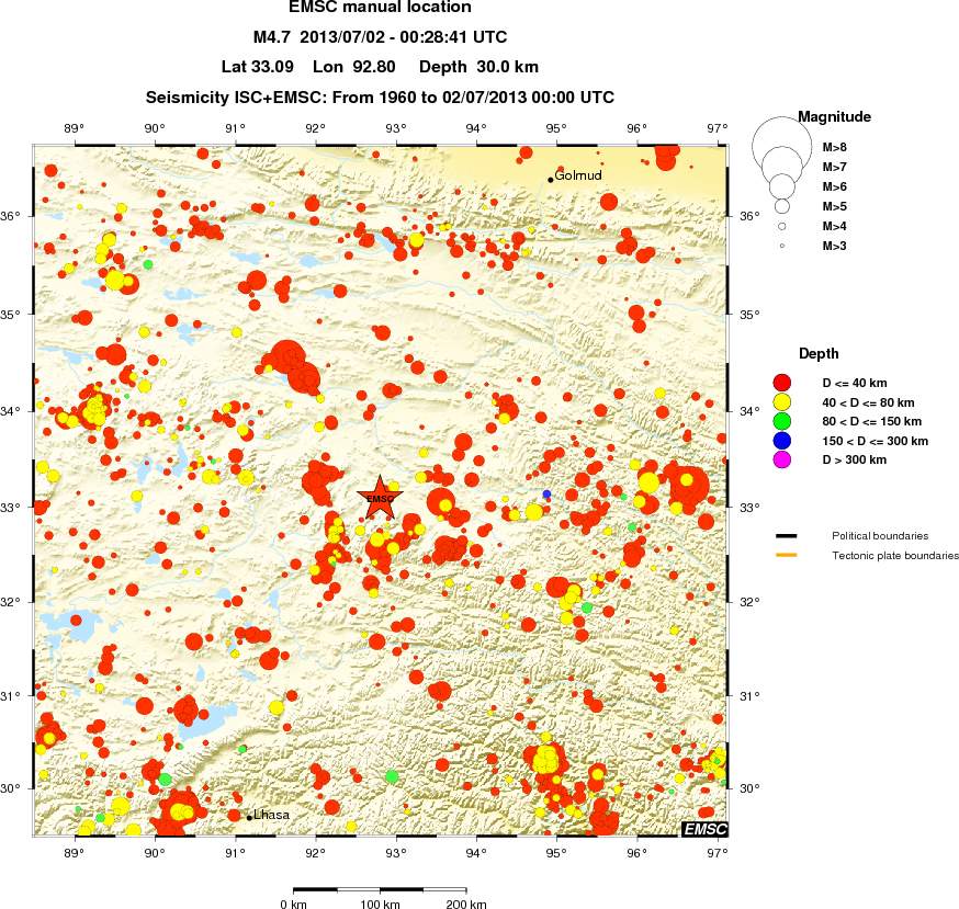regional historical seismicity