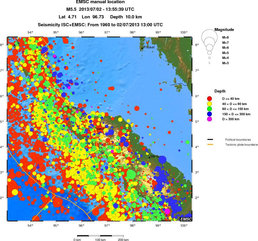 regional historical seismicity