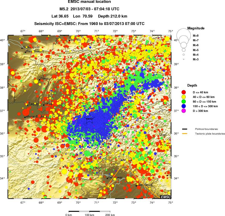 regional historical seismicity