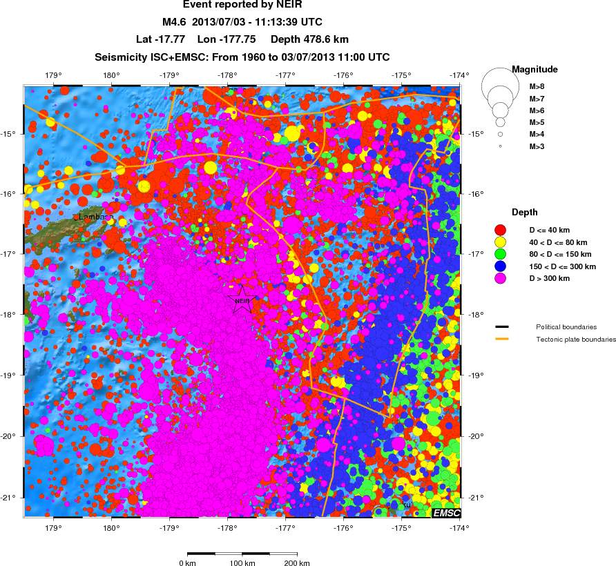regional historical seismicity