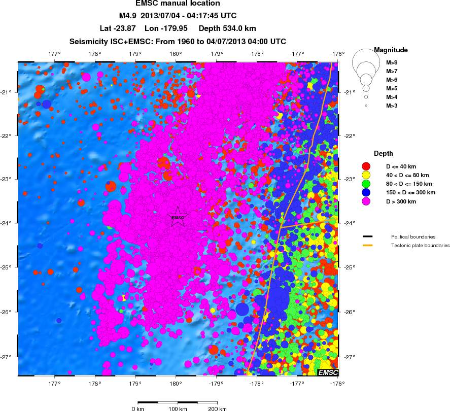regional historical seismicity