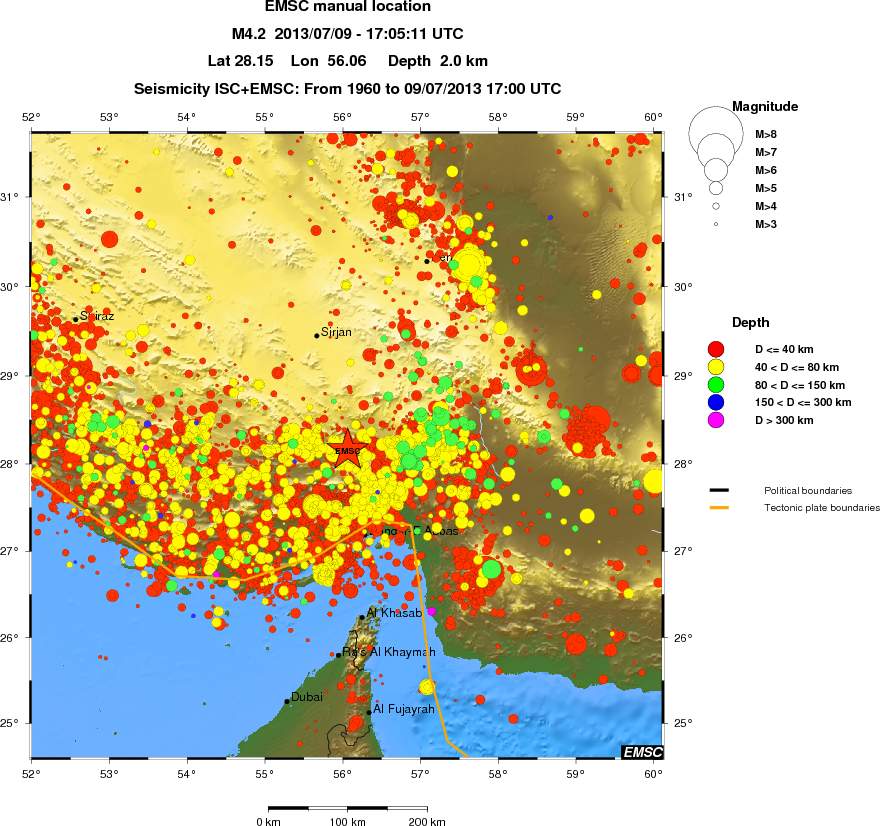 regional historical seismicity
