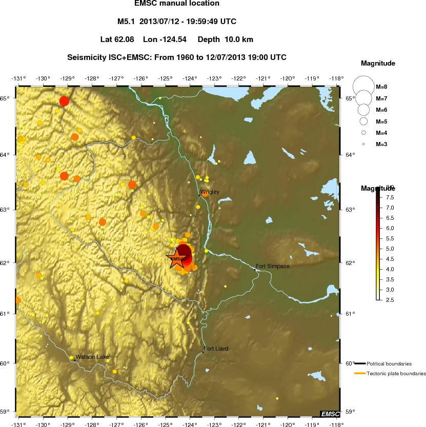 regional magnitude historical seismicity