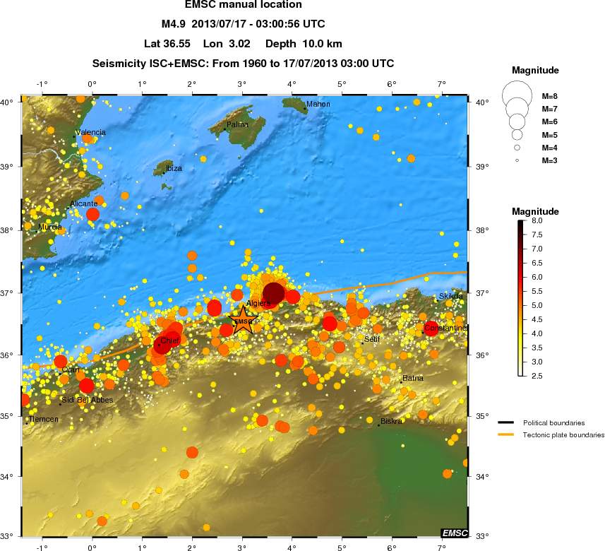 regional magnitude historical seismicity