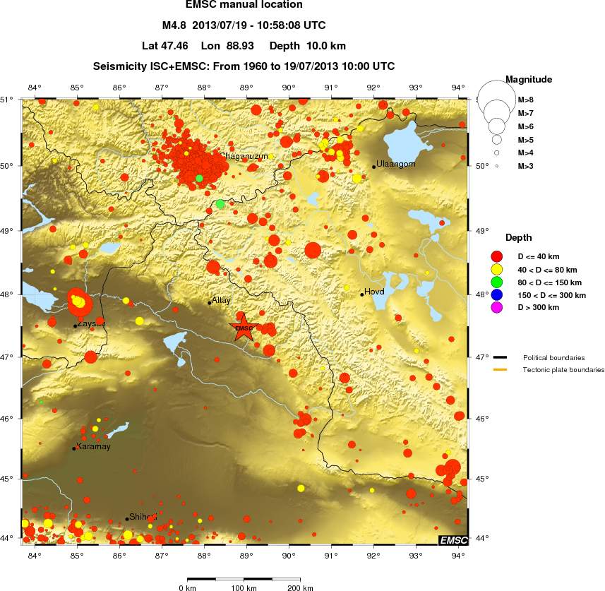 regional historical seismicity