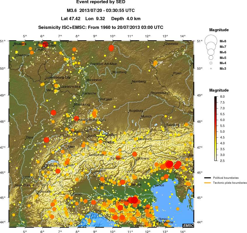 regional magnitude historical seismicity