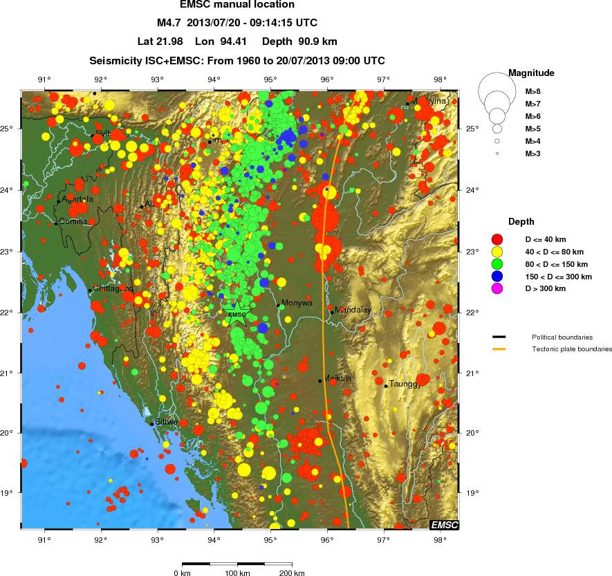 regional historical seismicity