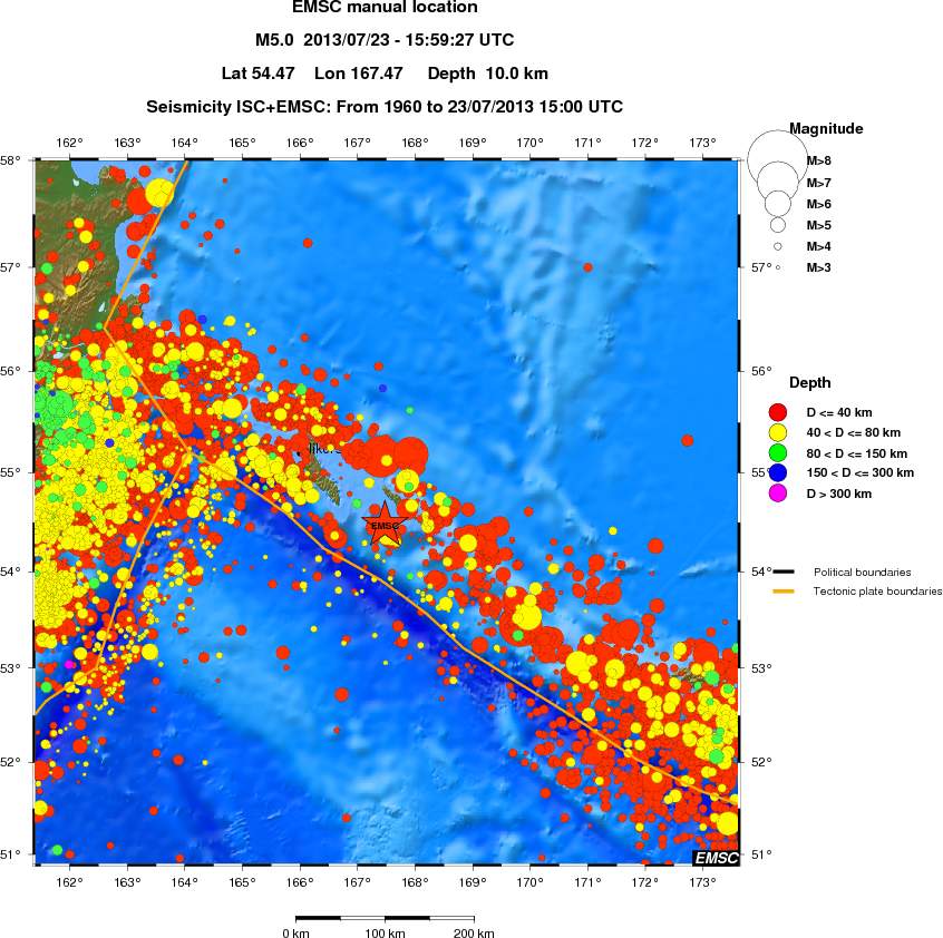 regional historical seismicity