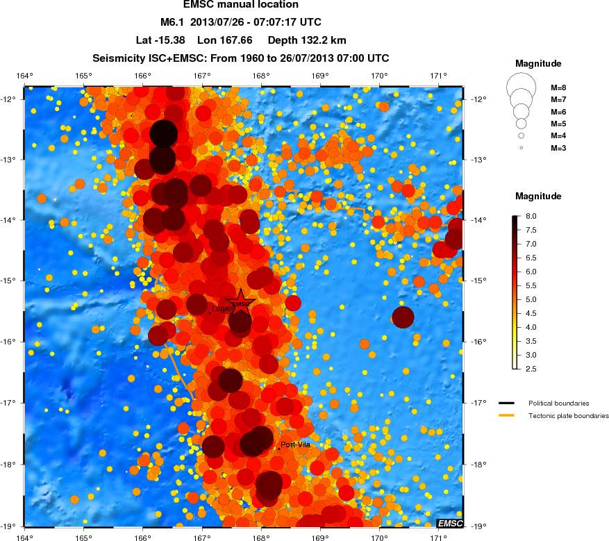 regional magnitude historical seismicity