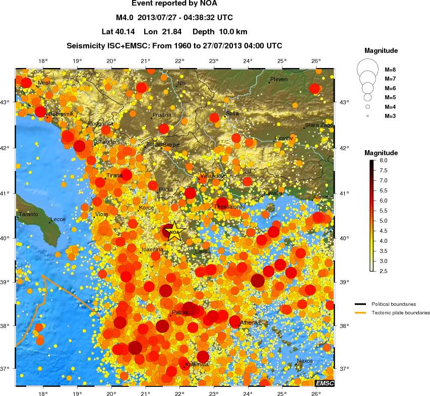 regional magnitude historical seismicity