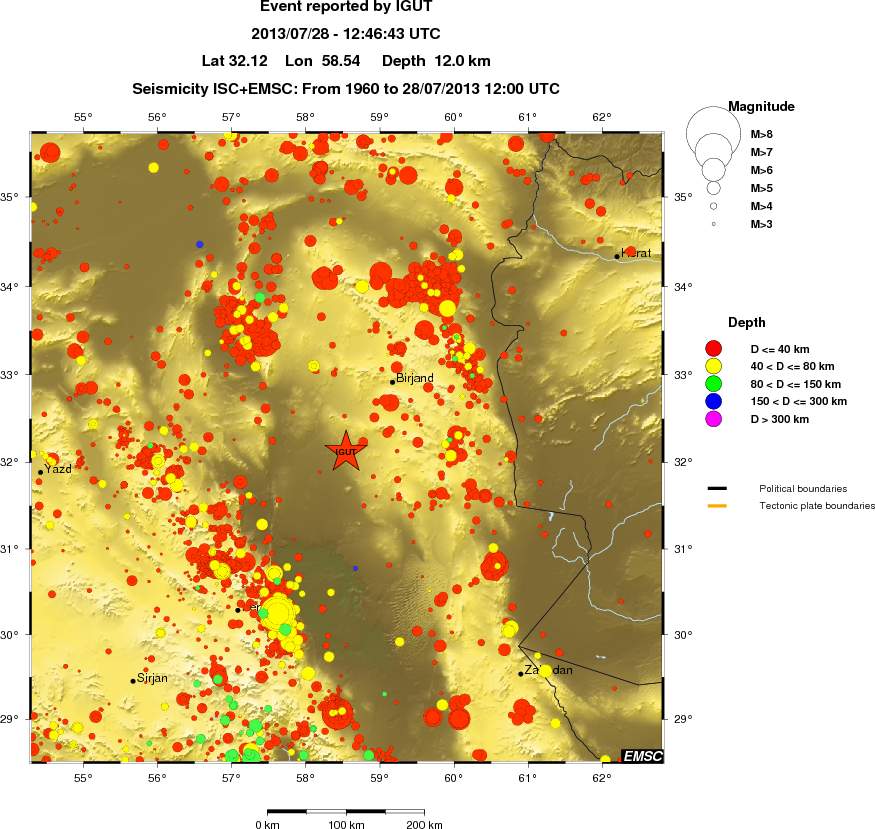 regional historical seismicity