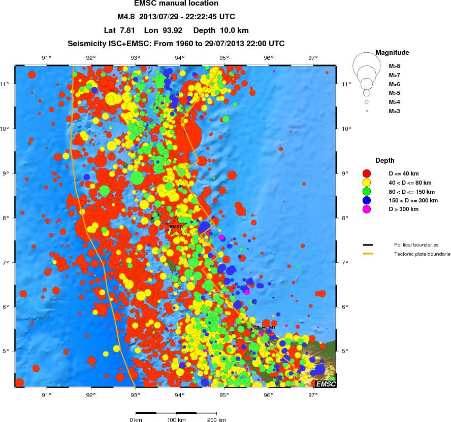 regional historical seismicity