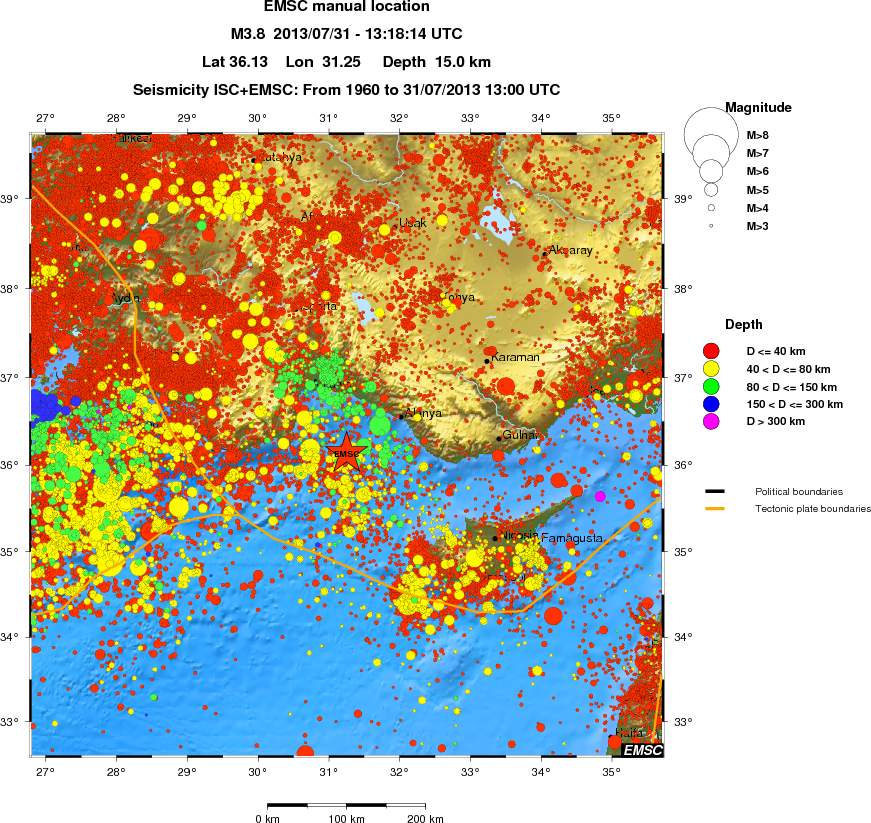 regional historical seismicity