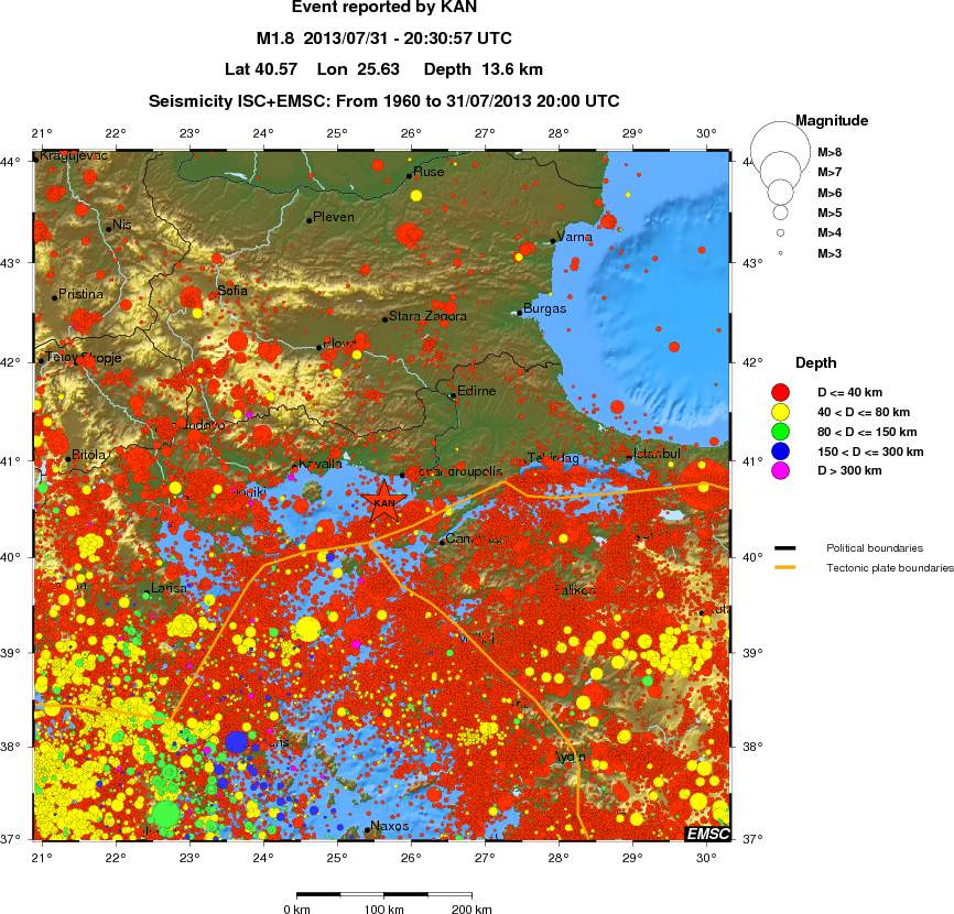 regional historical seismicity