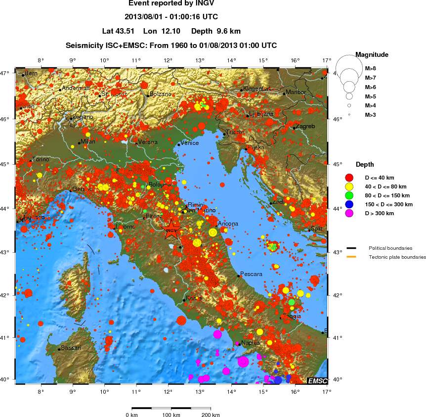 regional historical seismicity