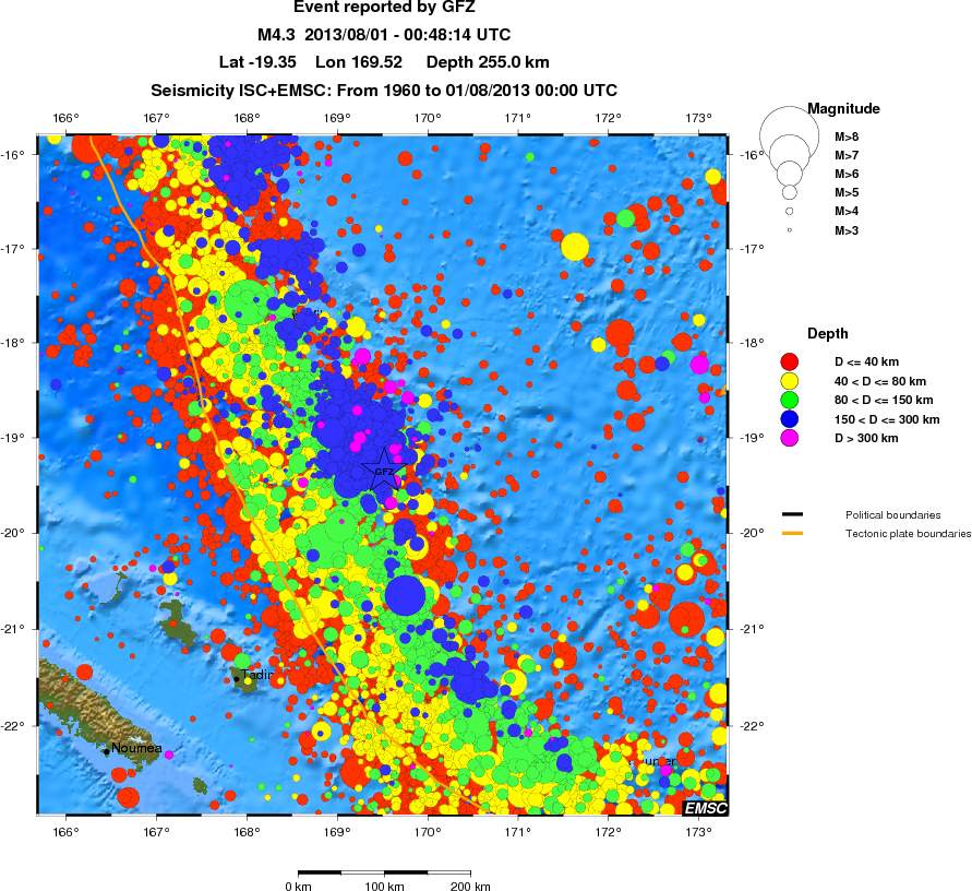 regional historical seismicity