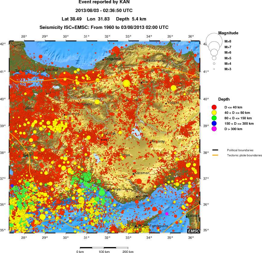 regional historical seismicity