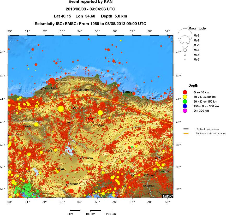 regional historical seismicity