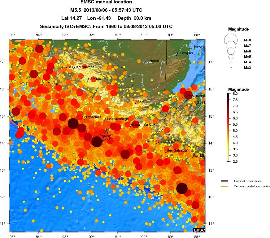 regional magnitude historical seismicity