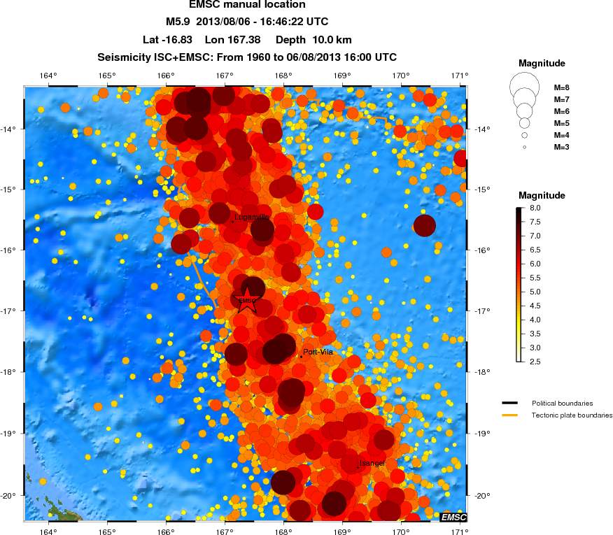 regional magnitude historical seismicity