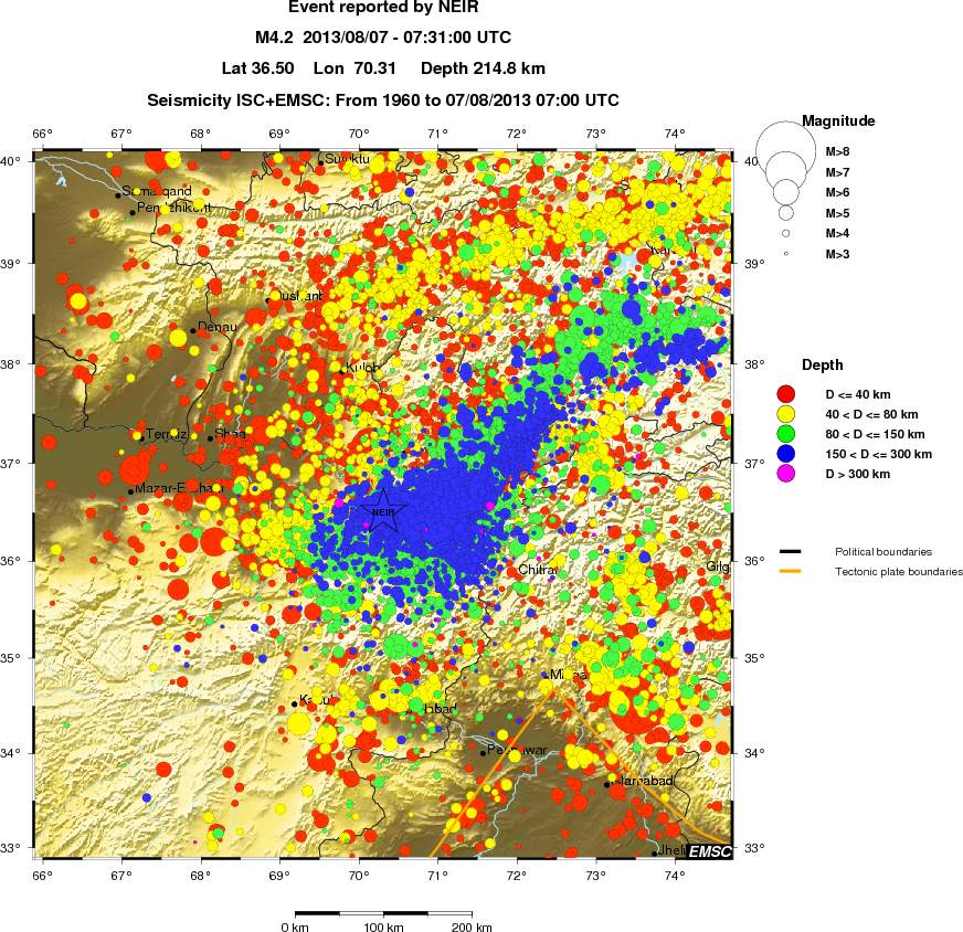 regional historical seismicity