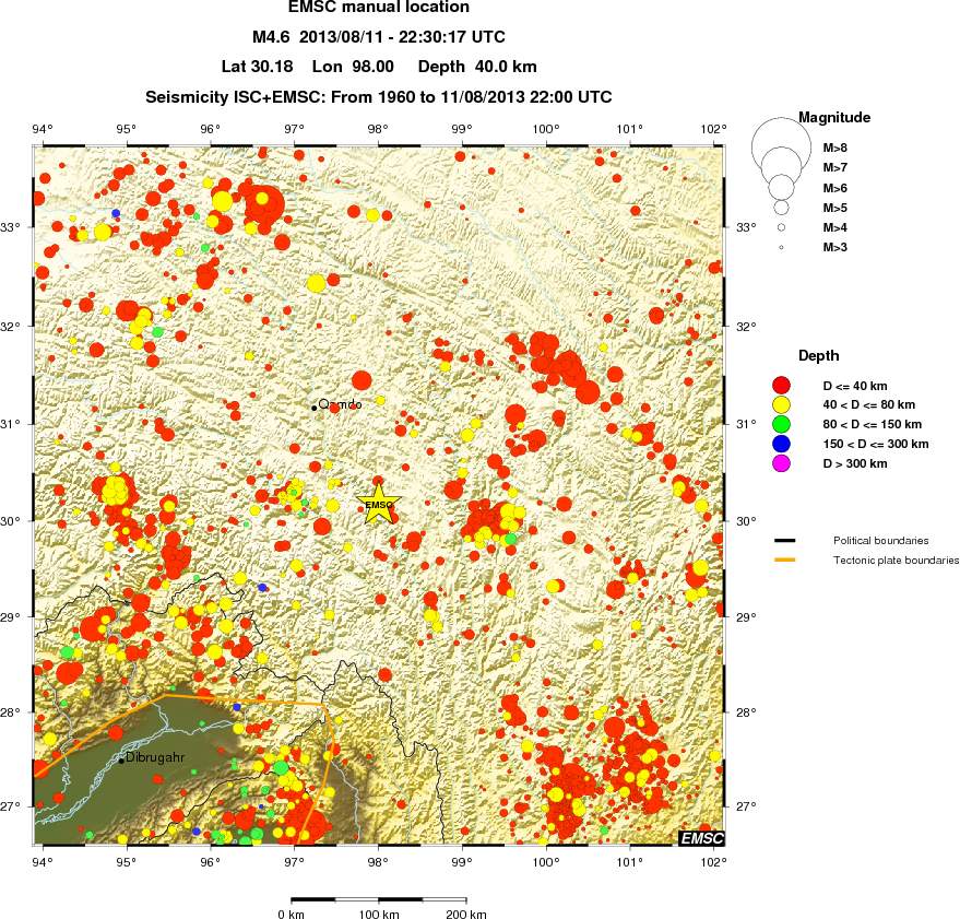 regional historical seismicity