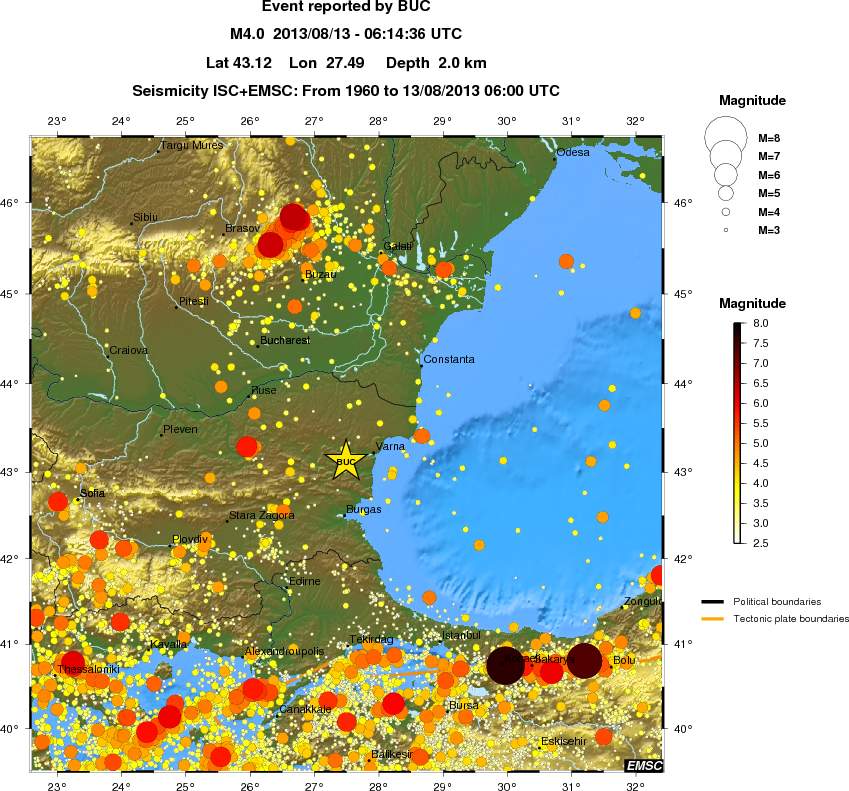 regional magnitude historical seismicity