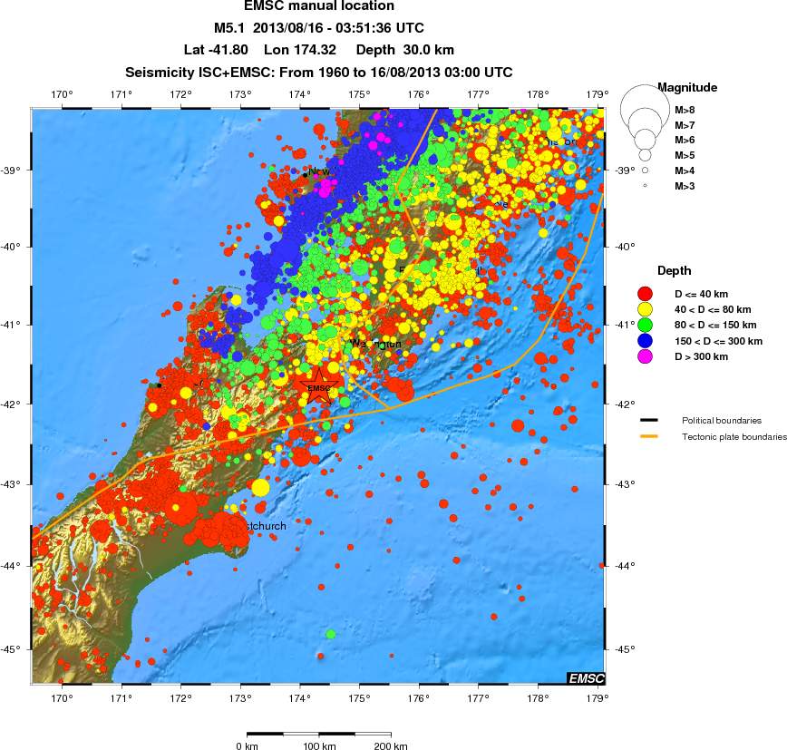 regional historical seismicity