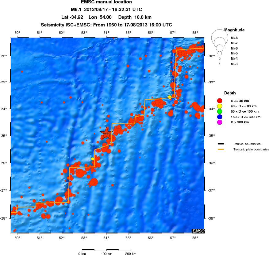 regional historical seismicity