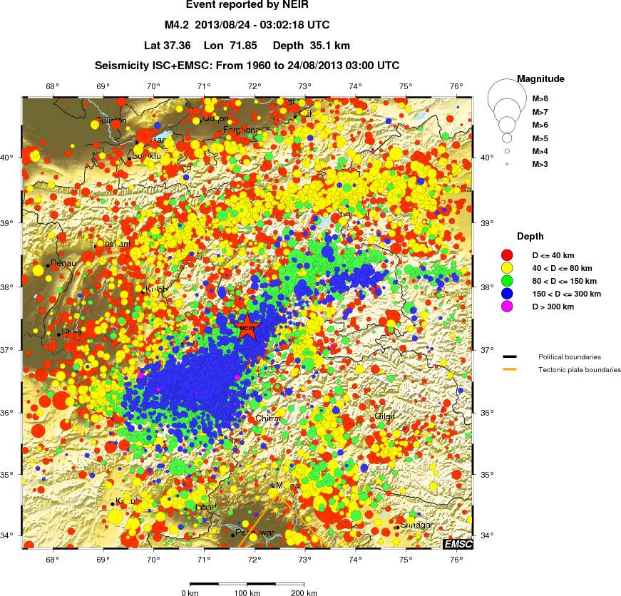 regional historical seismicity