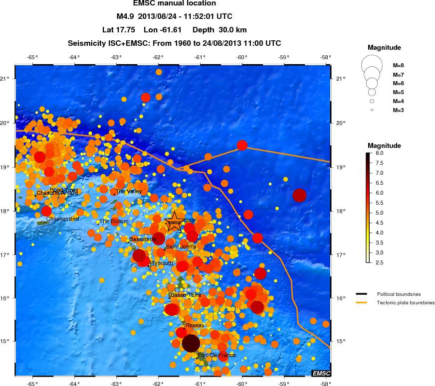 regional magnitude historical seismicity