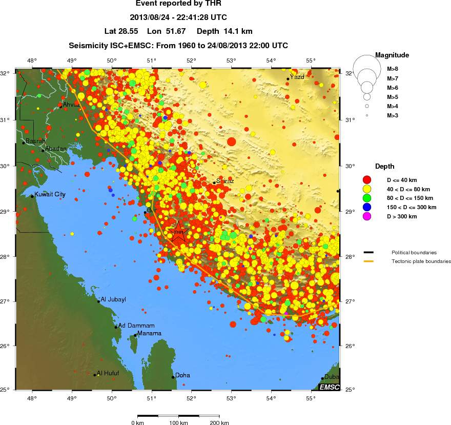 regional historical seismicity