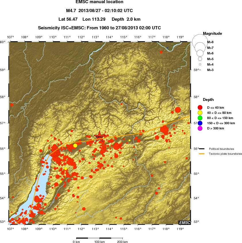 regional historical seismicity