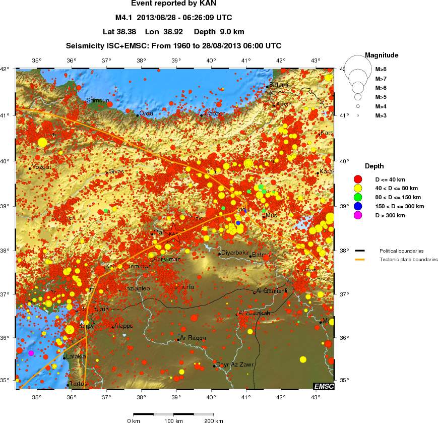 regional historical seismicity