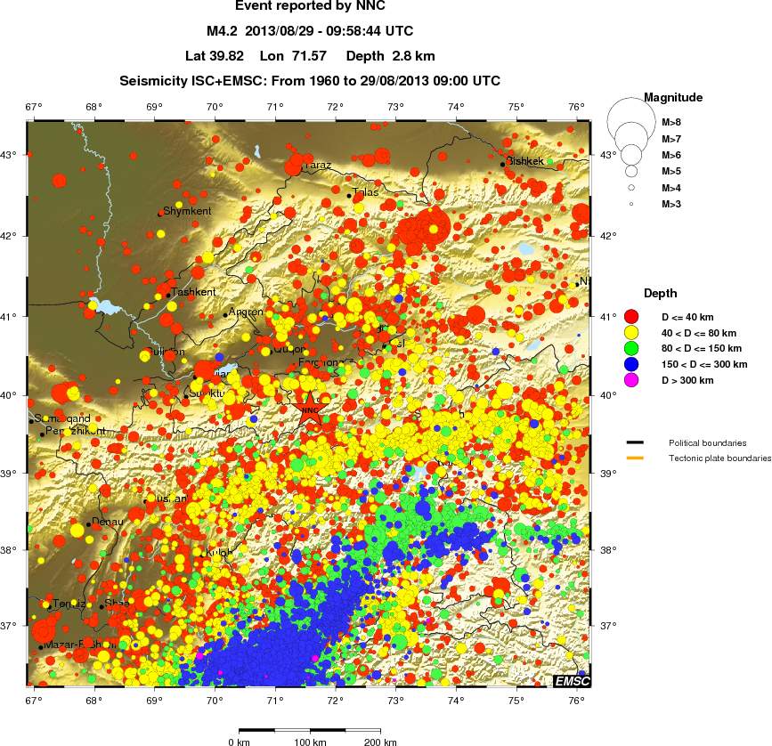 regional historical seismicity