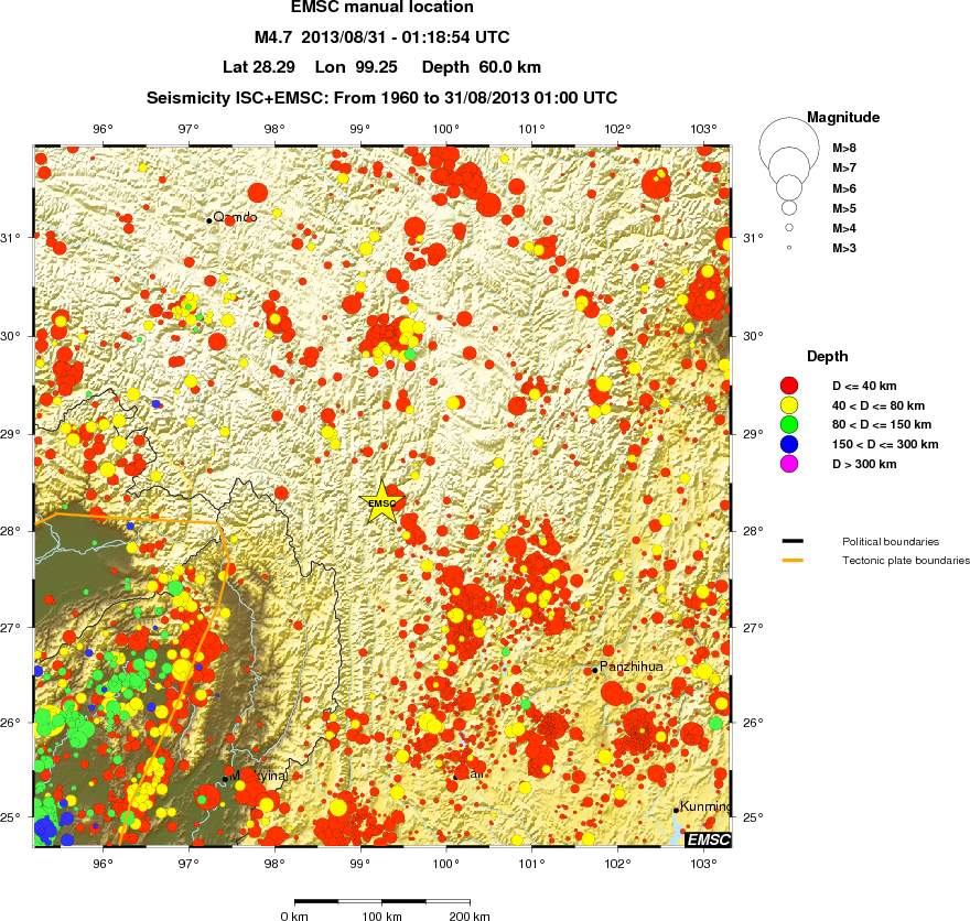 regional historical seismicity