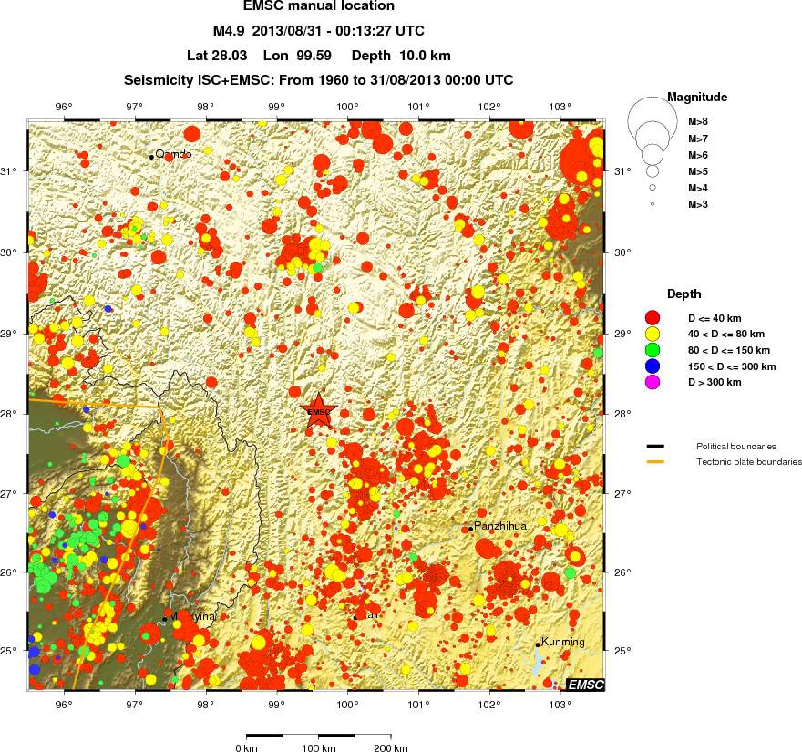 regional historical seismicity