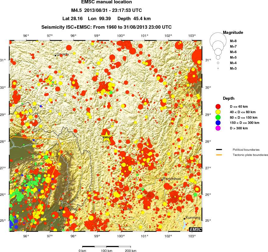 regional historical seismicity