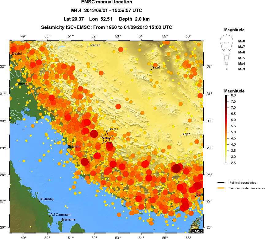 regional magnitude historical seismicity