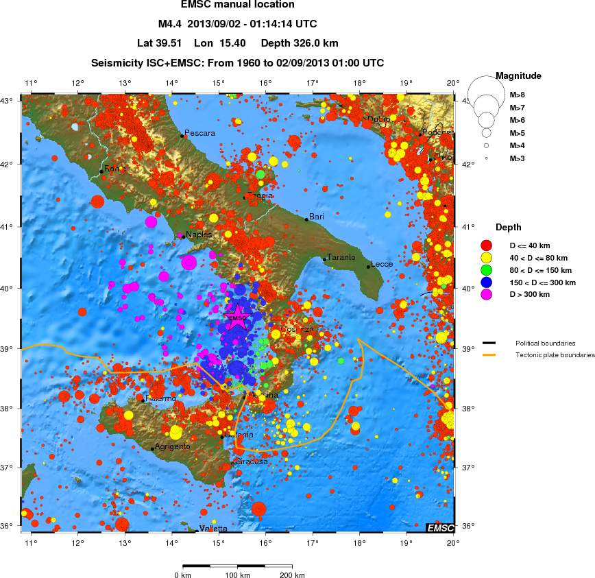 regional historical seismicity