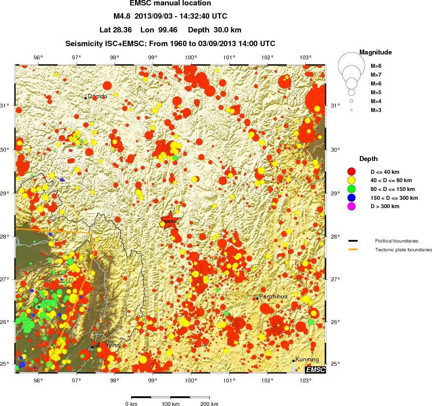 regional historical seismicity