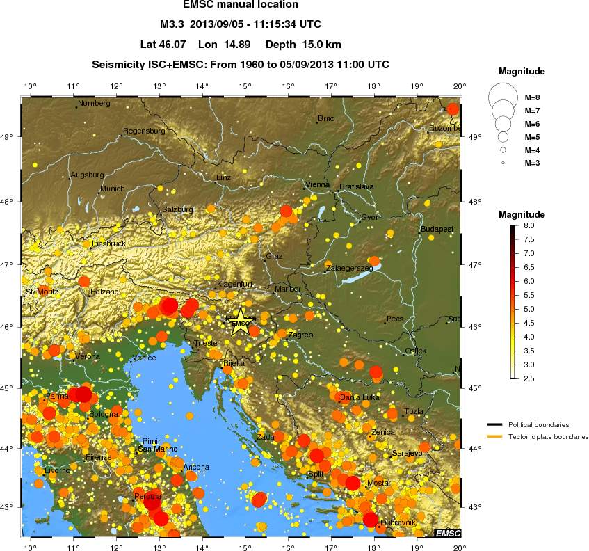 regional magnitude historical seismicity