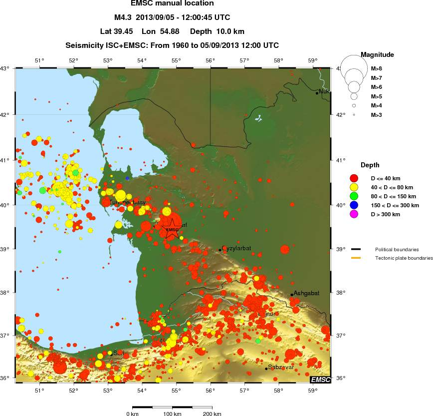 regional historical seismicity