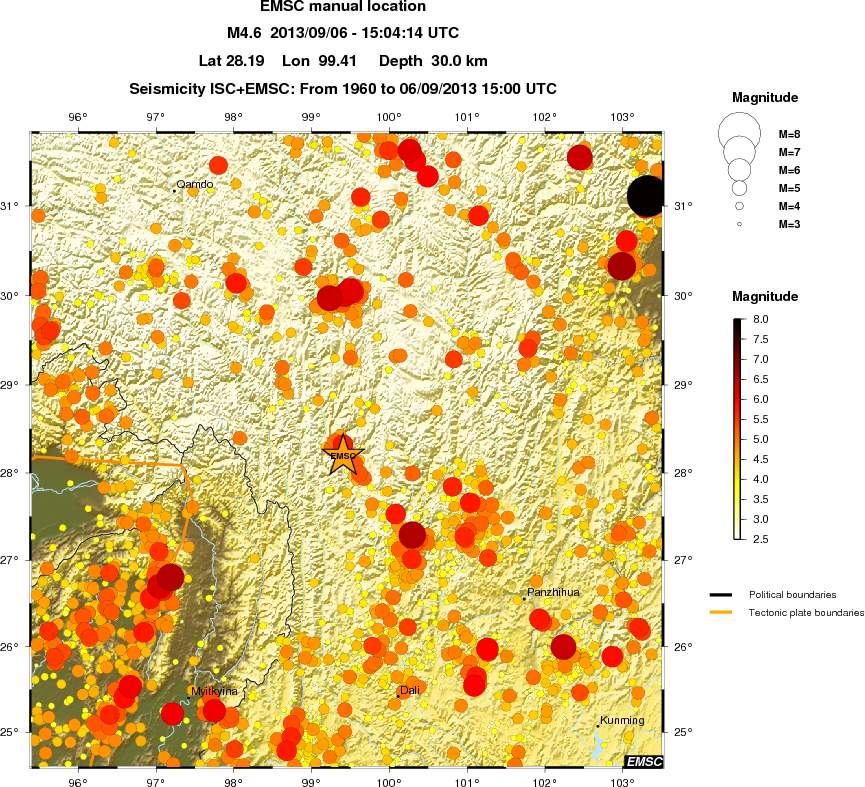 regional magnitude historical seismicity