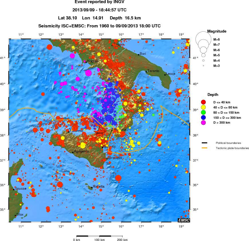 regional historical seismicity