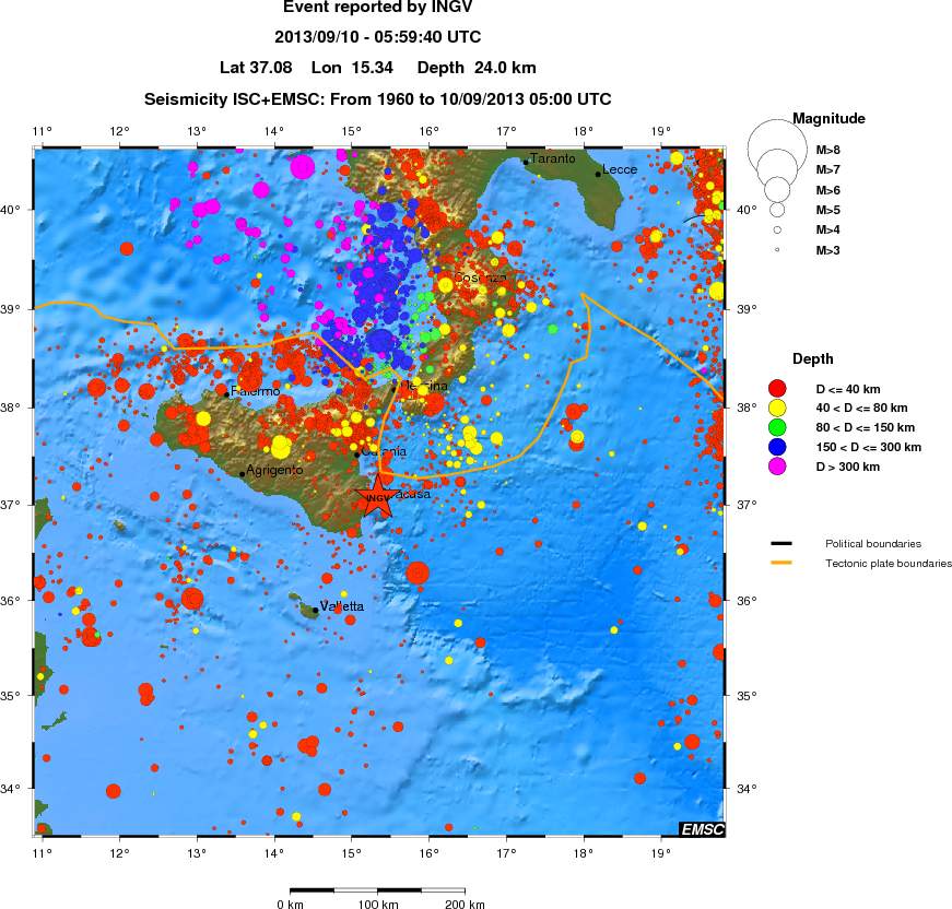 regional historical seismicity
