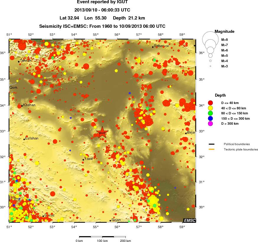 regional historical seismicity