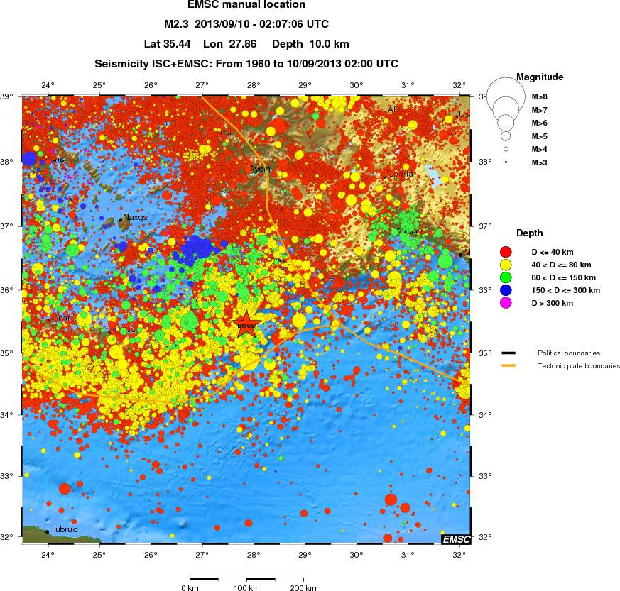 regional historical seismicity