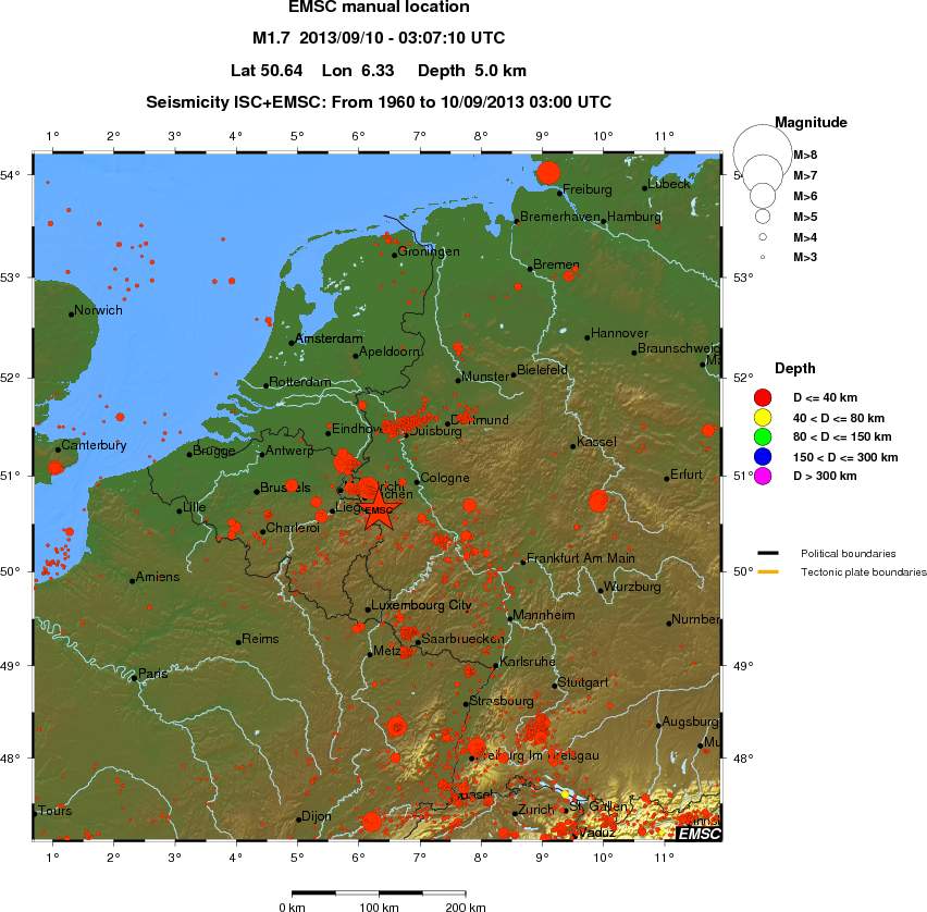 regional historical seismicity