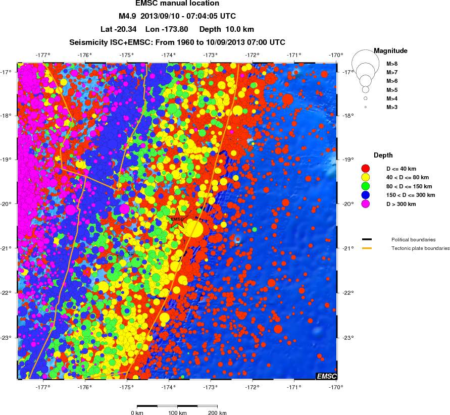 regional historical seismicity